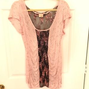 Pink/black sequin top